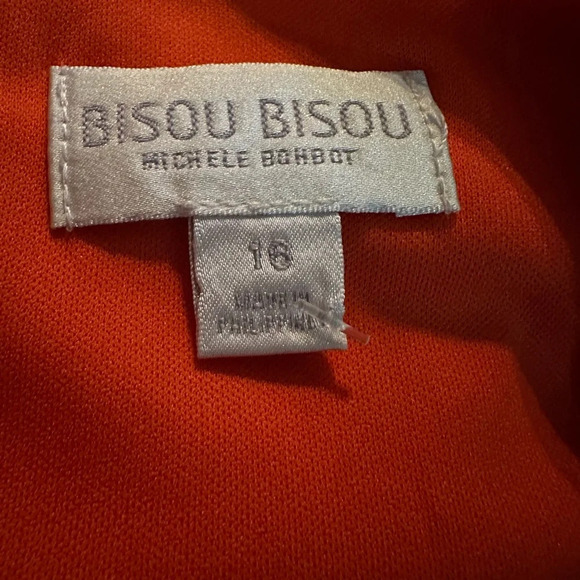 Bisou Bisou Orange Sleeveless Cut Out Back Maxi Dress Women's Size 16 - Picture 9 of 11